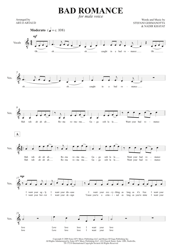 Bad Romance (arr. Art.o Artaud)