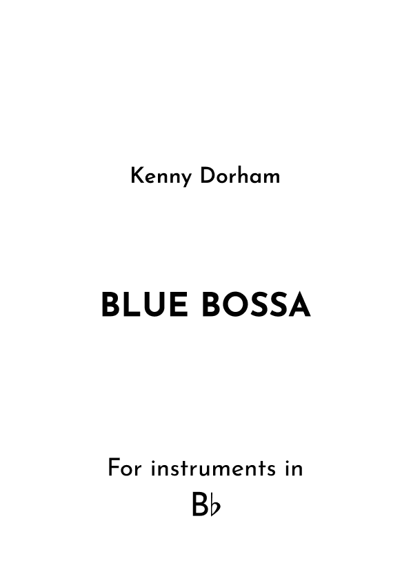 True Blue Bossa (arr. Jireh J.)