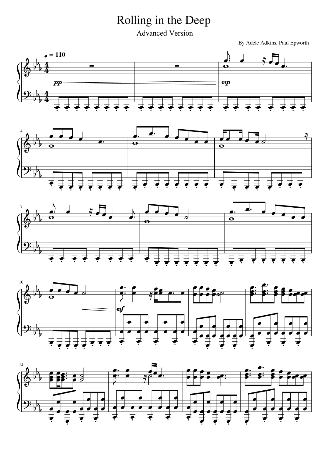 Rolling In The Deep (arr. poon)