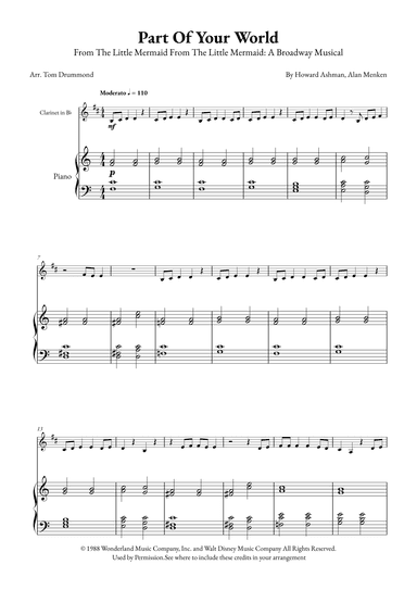 Part Of Your World (arr. Tom Drummond)