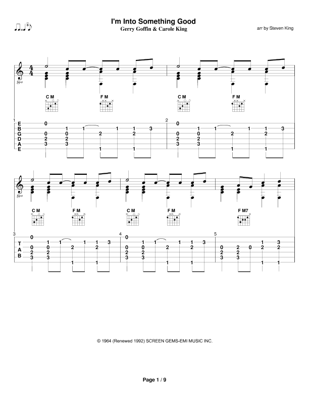 I'm Into Something Good (arr. Steven King)