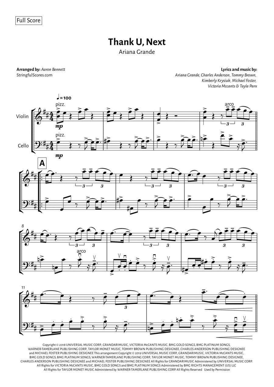 Thank U, Next (arr. Aaron Bennett)