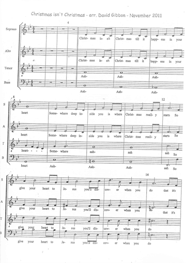 Christmas Isn't Christmas Til It Happens In Your Heart (arr. David Gibbon)