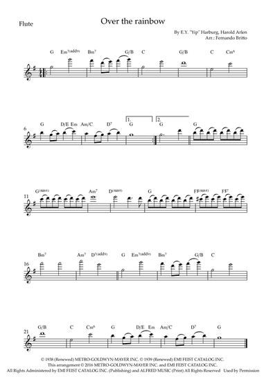 Over The Rainbow (arr. Fernando Britto)