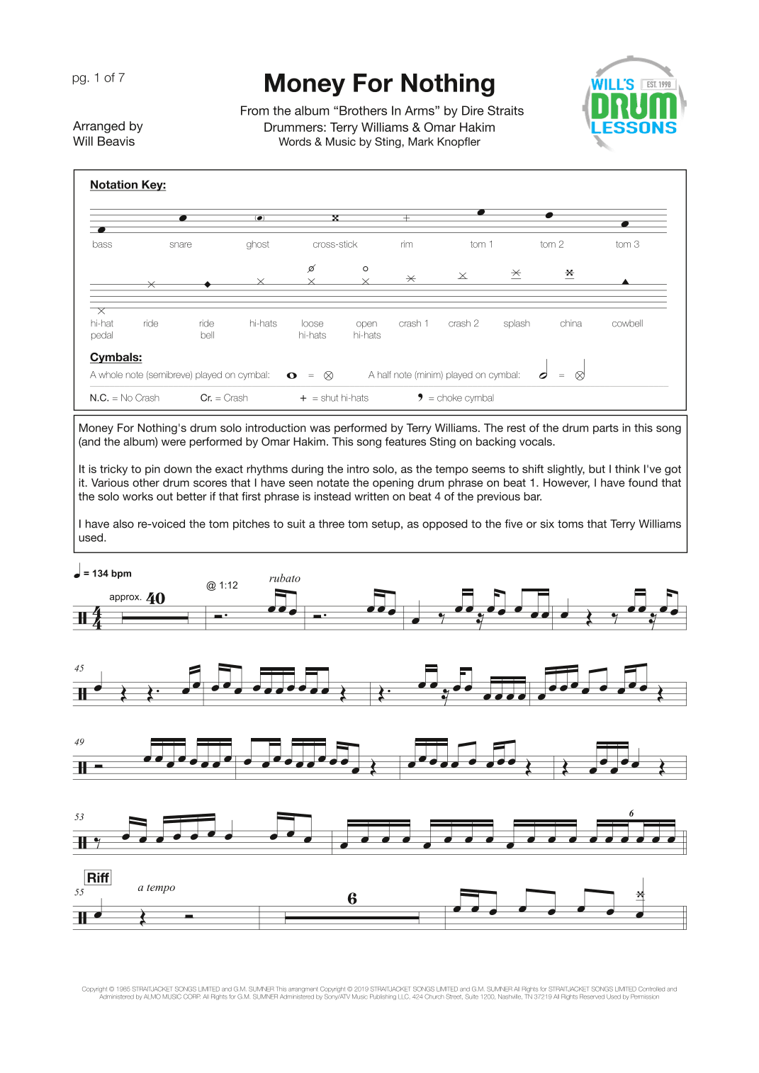 Money For Nothing (arr. Will Beavis)