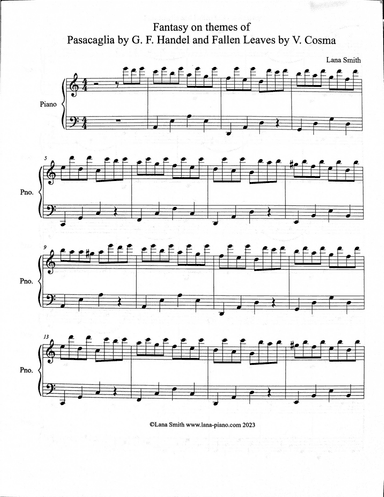Passacaglia and Fallen Leaves Fantasy (arr. Lana Smith)