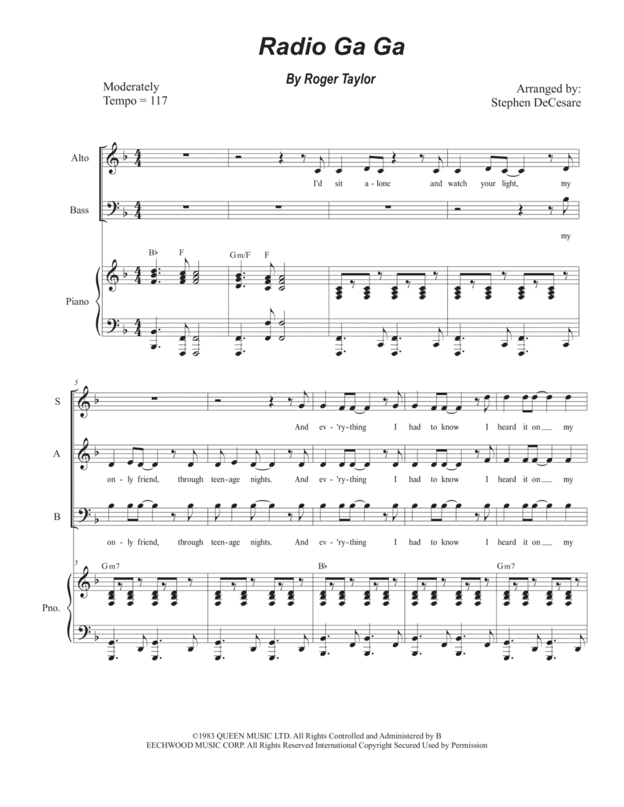 Radio Ga Ga (arr. Stephen DeCesare)