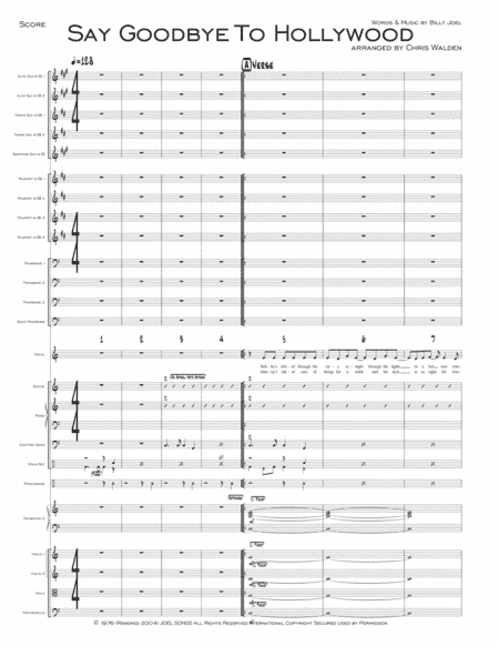 Say Goodbye To Hollywood (arr. Chris Walden)