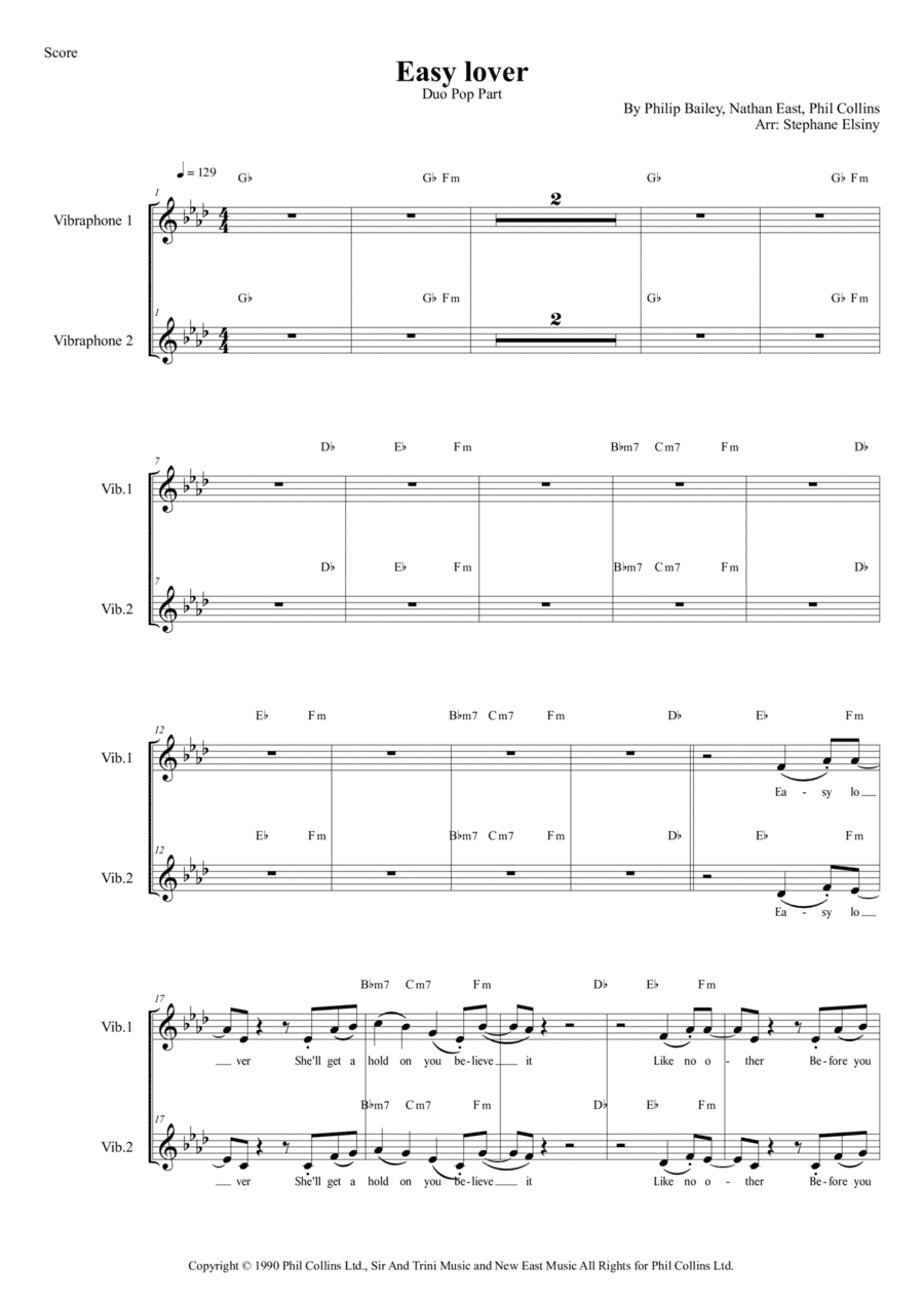 Easy Lover (arr. Stephane ELSINY)
