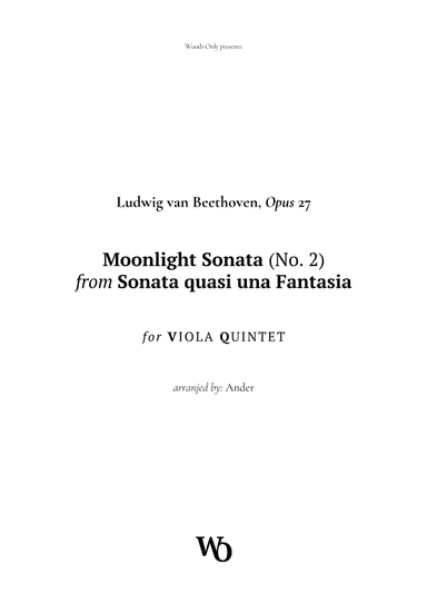 Moonlight Sonata by Beethoven for Viola Quintet (arr. Ander)