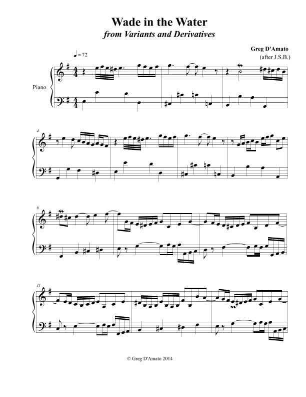 Wade in the Water (arr. Greg D’Amato)