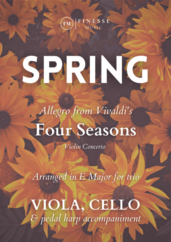TRIO - Four Seasons Spring (Allegro) for VIOLA, CELLO  and PEDAL HARP - E Major (arr. Ivan de Andrade)
