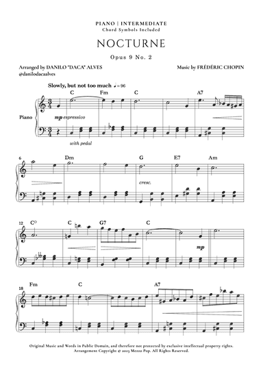 Nocturne Op. 9 No. 2 (arr. Danilo "Daca" Alves)