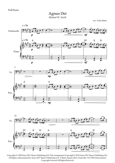 Agnus Dei (arr. Fabio Britto)