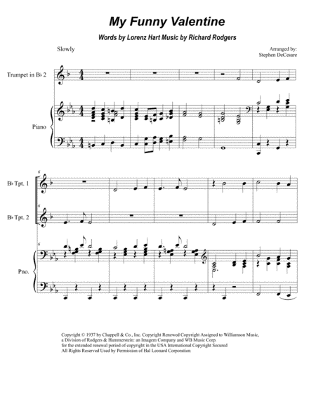 My Funny Valentine (arr. Stephen DeCesare)