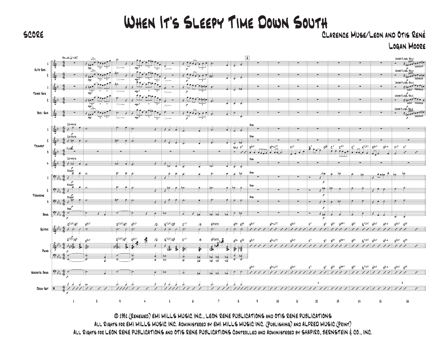 When It's Sleepy Time Down South (arr. Logan Moore)