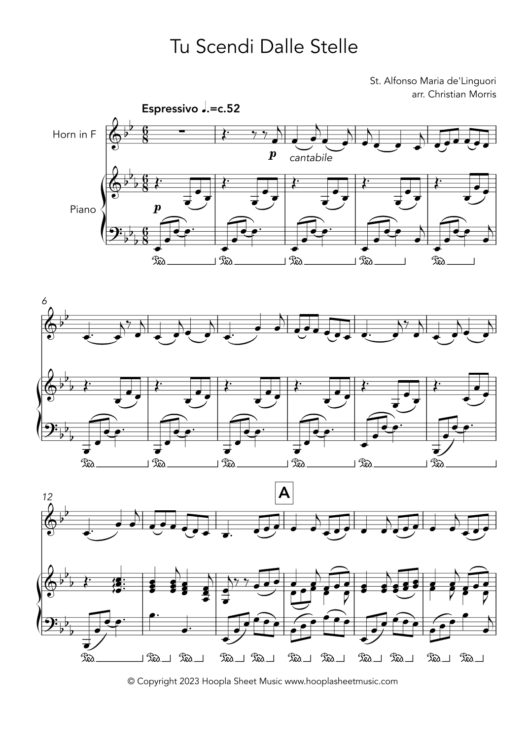 Tu Scendi Dalle Stelle (arr. Christian Morris)