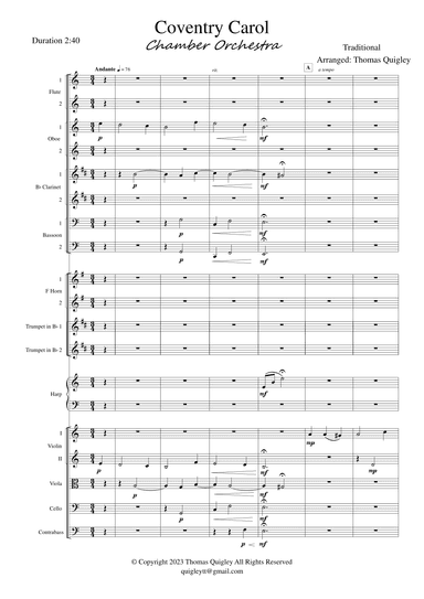 Coventry Carol (arr. Thomas Quigley)