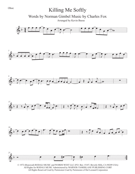 Killing Me Softly With His Song (arr. Kevin Busse)