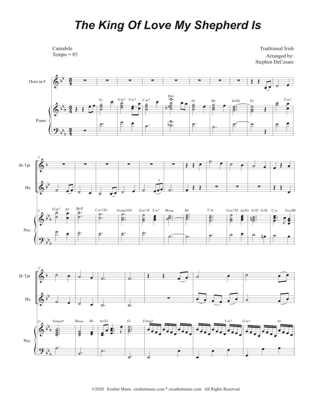 The King Of Love My Shepherd Is (Duet for Bb-Trumpet and French Horn) (arr. Stephen DeCesare)
