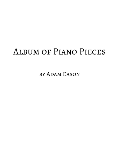 Album of Piano Pieces