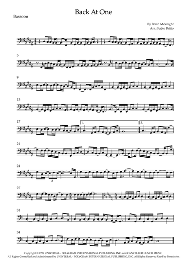 Back At One (arr. Fabio Britto)