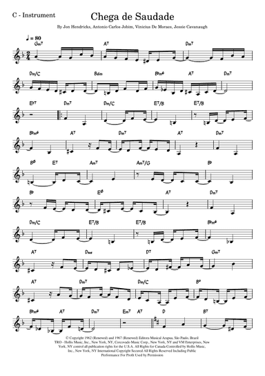 Chega De Saudade (no More Blues) (arr. Fabio Eduardo de Oliveira)