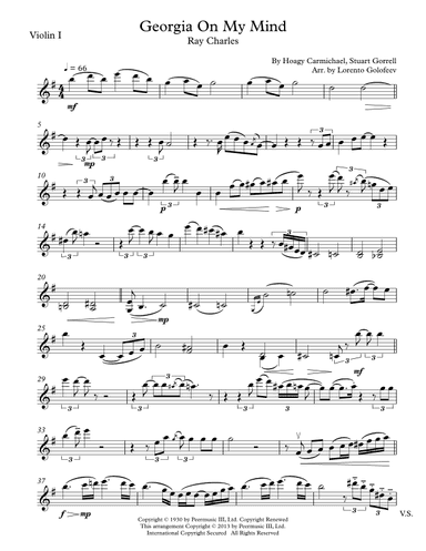 Georgia On My Mind (arr. Lorento Golofeev)