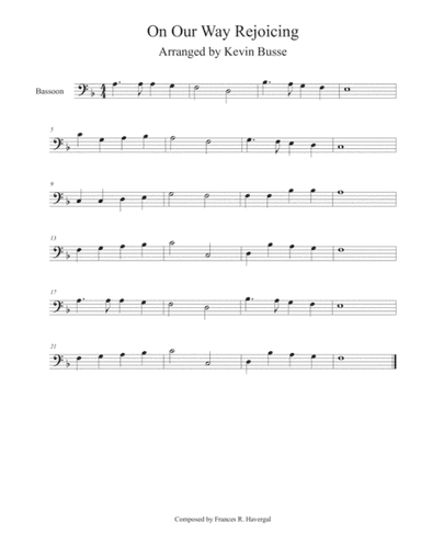 On Our Way Rejoicing - Bassoon (arr. Kevin Busse)