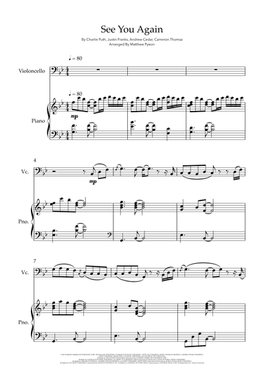 See You Again (arr. Matthew pyeon)