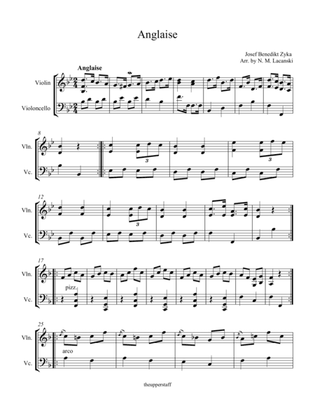 Anglaise (arr. Nick Lacanski)