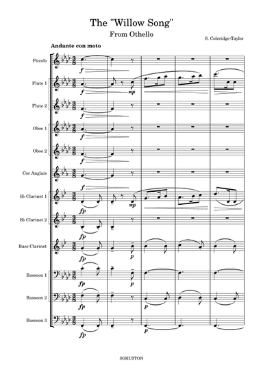 The Willow Song (arr. Samuel Huston)