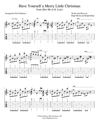 Have Yourself A Merry Little Christmas (arr. Erik Gibelyou)