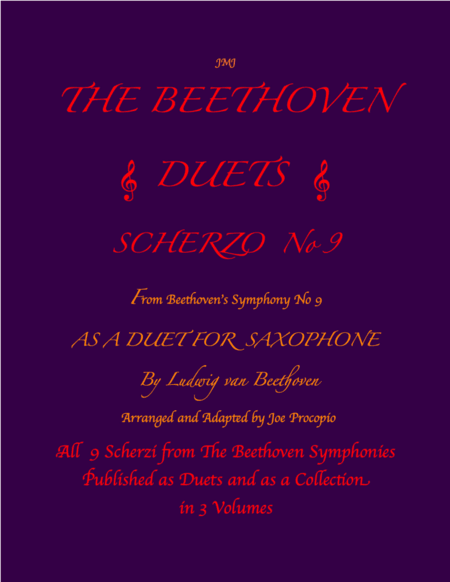 The Beethoven Duets For Saxophone Scherzo No. 9 (arr. Joe Procopio)
