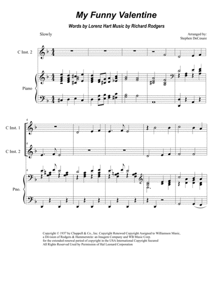 My Funny Valentine (arr. Stephen DeCesare)