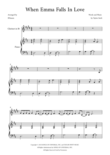 When Emma Falls In Love (arr. BTmusic)