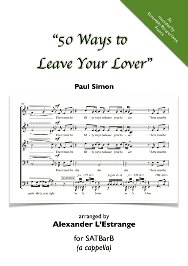 Fifty Ways To Leave Your Lover (arr. Alexander L'Estrange)
