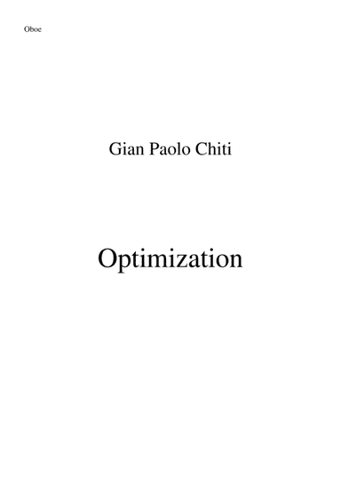 Gian Paolo Chiti:  Optimisation for intermediate concert band: oboe part