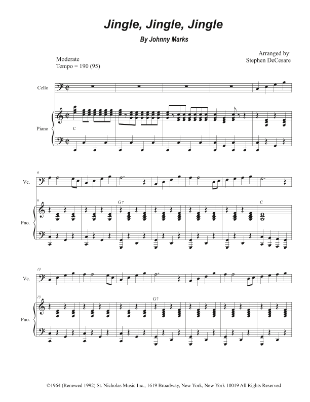 Jingle, Jingle, Jingle (arr. Stephen DeCesare)