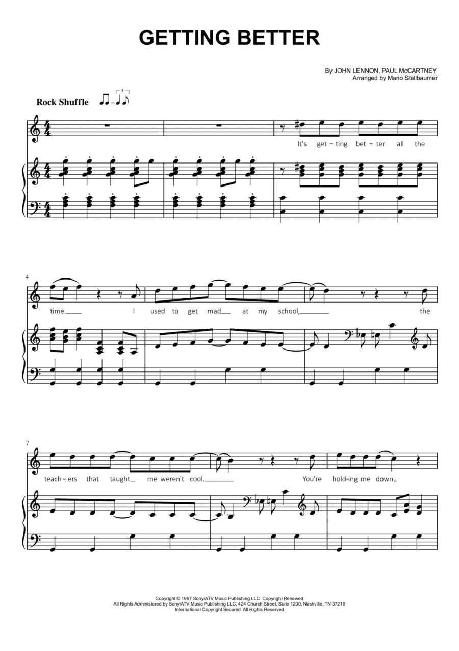 Getting Better (arr. Mario Stallbaumer)