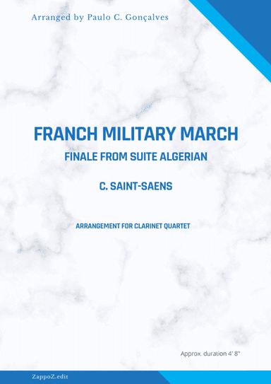 FRANCH MILITARY MARCH (Suite Algerian) - C. SAINT-SAENS (arr. Paulo C. Gonçalves)