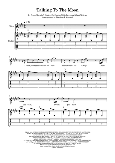 Talking To The Moon (arr. Henrique F Mangoni)