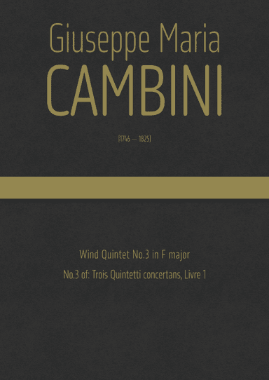 Cambini - Wind Quintet No.3 in F major (arr. J.G. Cucó Barber)