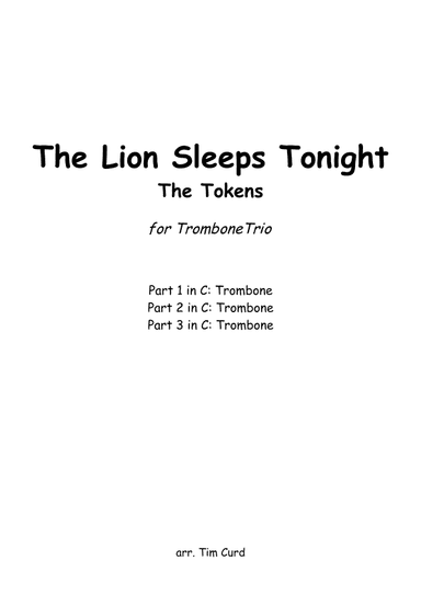 The Lion Sleeps Tonight (arr. Tim Curd)