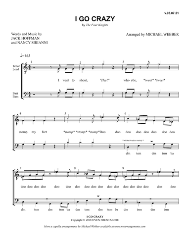 I Go Crazy (arr. Michael Webber)