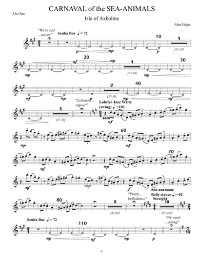 Carnaval of the Sea-animals  intermediate orchestra, score & parts