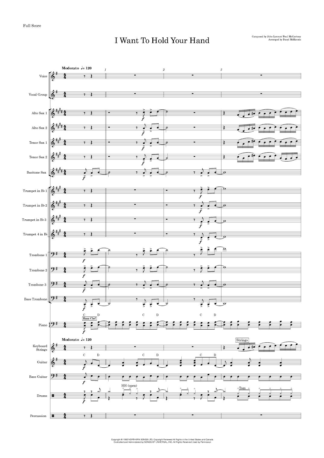 I Want To Hold Your Hand (arr. Daryl McKenzie)