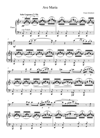 Franz Schubert - Ave Maria (Violoncello Solo) - C key (arr. André Laitano)
