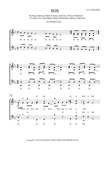 Sos (arr. Glenda Lloyd)