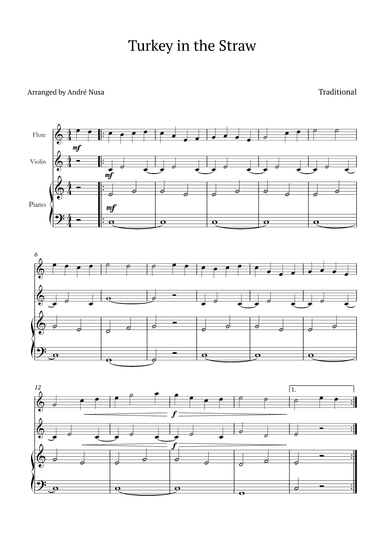 Turkey in the Straw (arr. André Nusa)